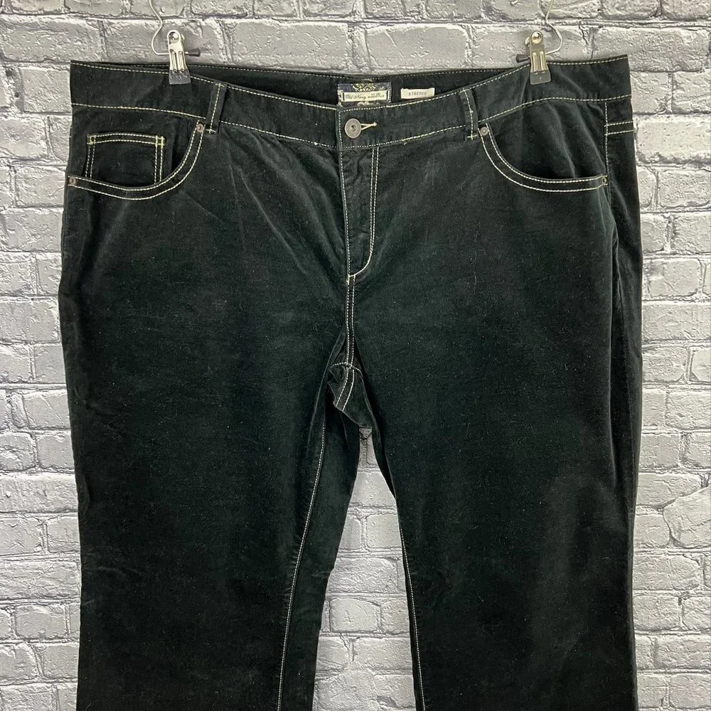 Old‎ Navy Black Velvet Corduroy  Jeans Size 24